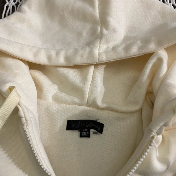 NWOT For Love And Lemons hooded cozy sherpa 1/4 zip pull over - Picture 5 of 10